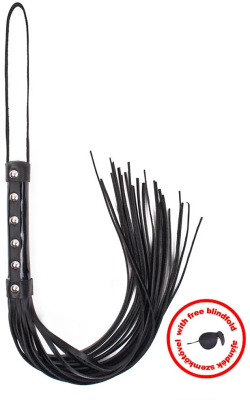 Whip black with blindfold