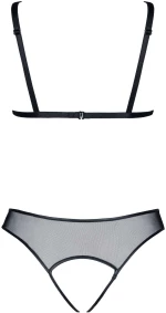 Pola Black Bra with Crotchless Briefs