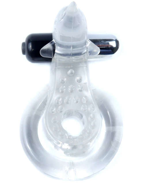 Dolphin Vibro CockRing Clear
