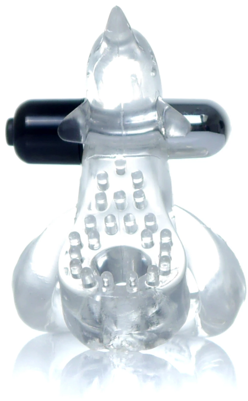 Dolphin Vibro CockRing Clear