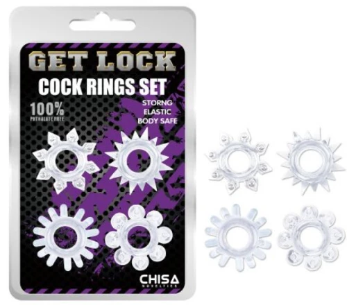 4 Cock Ring Set Clear
