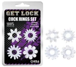 4 Cock Ring Set Clear