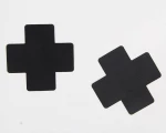 Black Cross Nipple Hiding Stickers