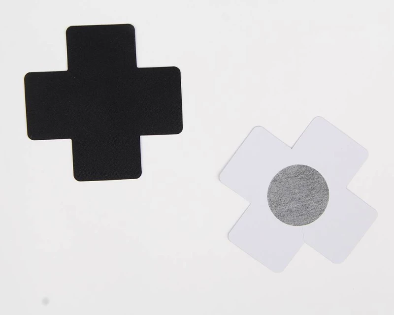 Black Cross Nipple Hiding Stickers