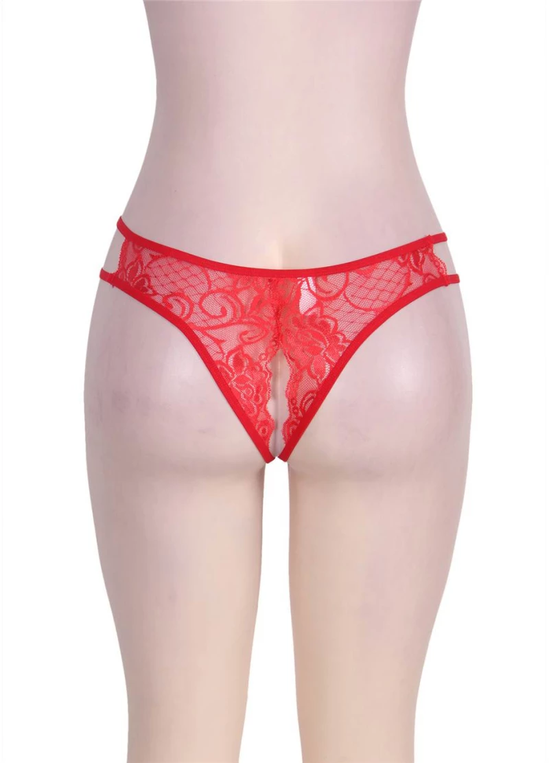 Red sexy panty with openings