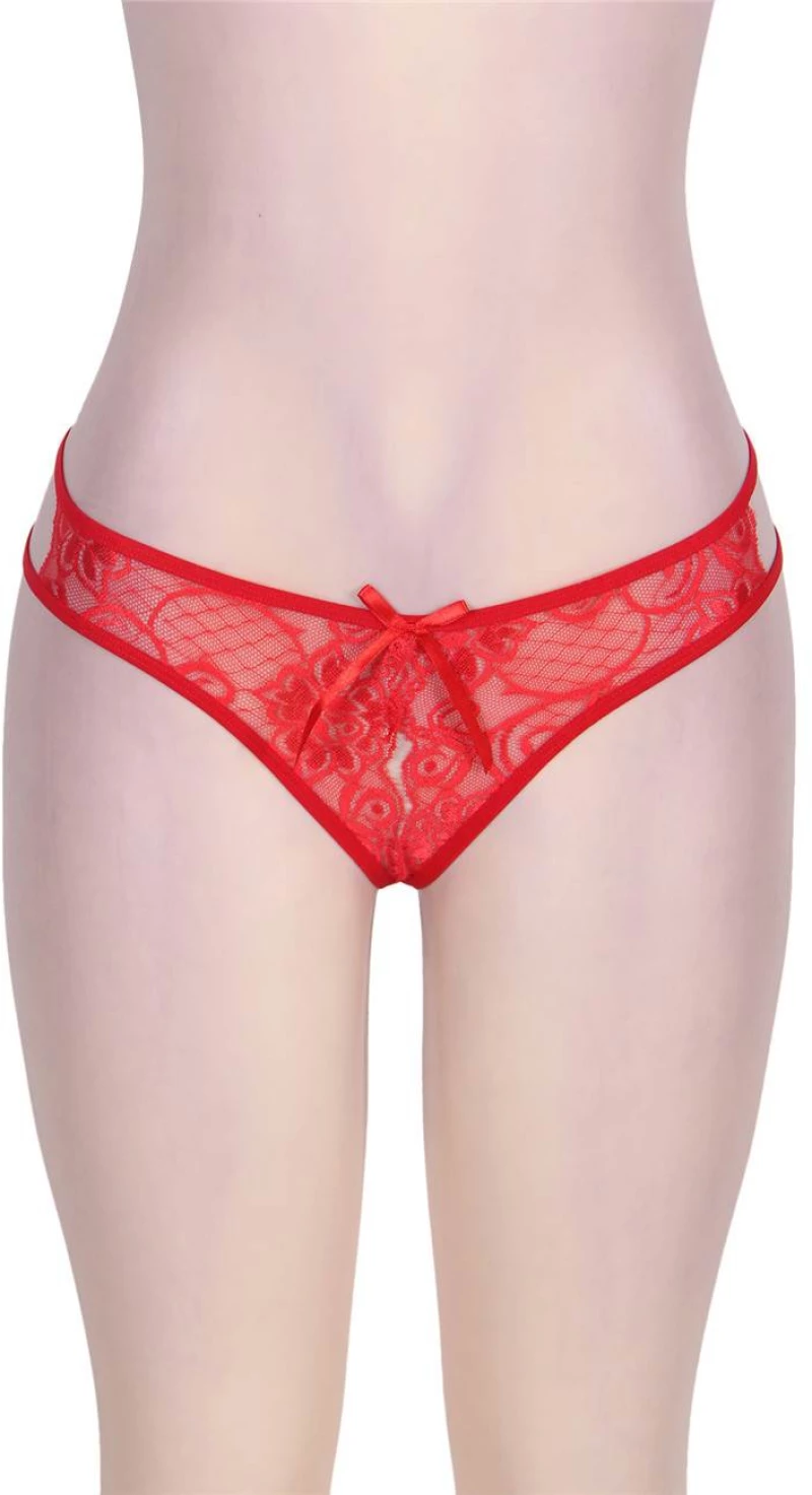 Red sexy panty with openings
