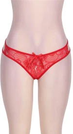 Red sexy panty with openings