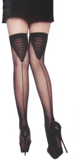 Black Sheer Black Lace Stocking