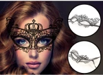 Naughty Toys Black Venetian embroidered Queen's Eye Mask