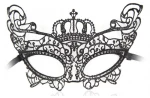 Naughty Toys Black Venetian embroidered Queen's Eye Mask