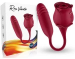 Clitoral Air suction Rose with thrusting bullet Vibrator