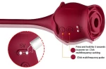 Clitoral Air suction Rose with thrusting bullet Vibrator