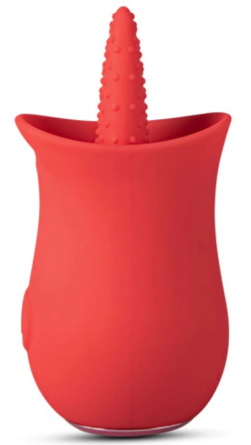 Red silicone vibrating Licking Tongue Rose Flower