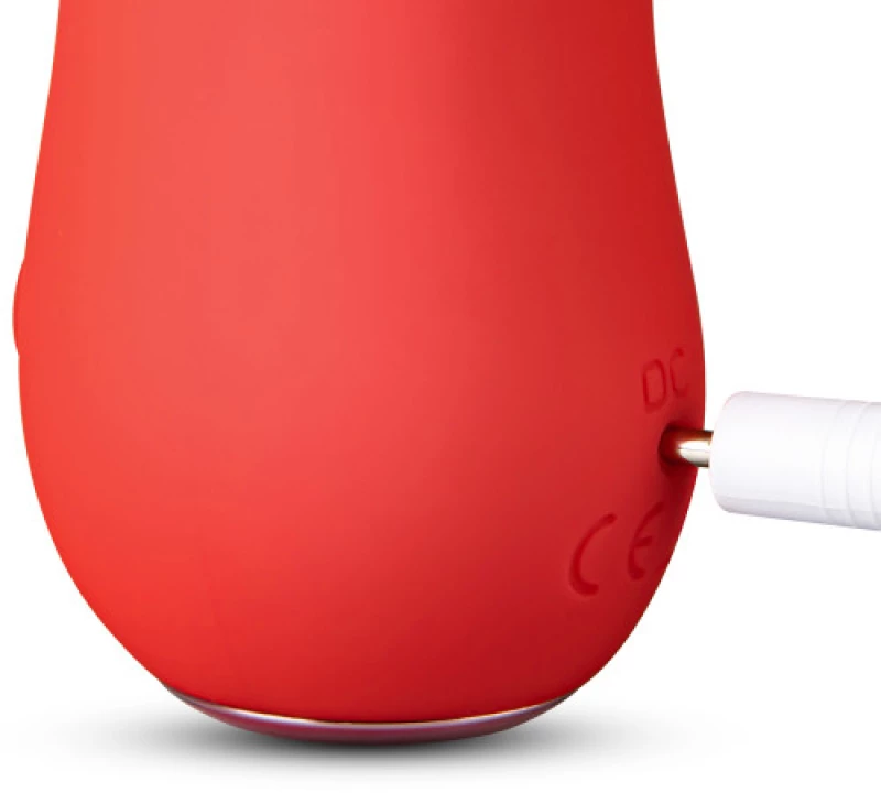 Red silicone vibrating Licking Tongue Rose Flower