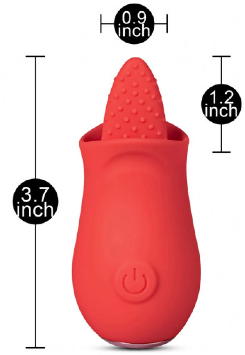 Red silicone vibrating Licking Tongue Rose Flower