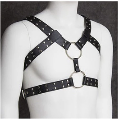 BDSM Ανδρικό δερμάτινο αξεσουάρ στήθους