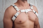 BDSM Αντρικό άσπρο αξεσουάρ στήθους