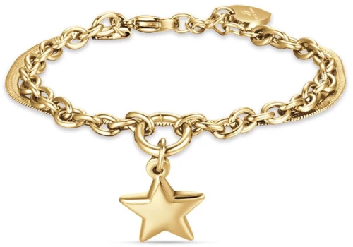 Βραχιόλι Γυναικείο από Ατσάλι 316L / Χρυσό Χρώμα / Μήκος 16 cm + 3 cm / LUCA BARRA / BK2209