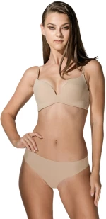 Brazilian slip Luna Secret Sense - Μπεζ laser-cut - Χωρίς ραφές