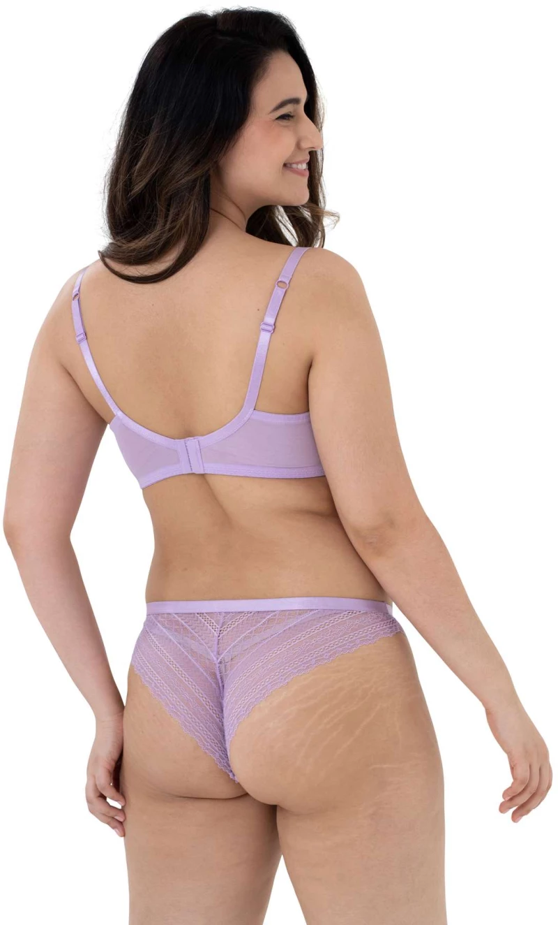 Dorina Γυναικείο Brazil Caia - 1+1 ΔΩΡΟ - Λιλά & Λευκό - 2 Pack