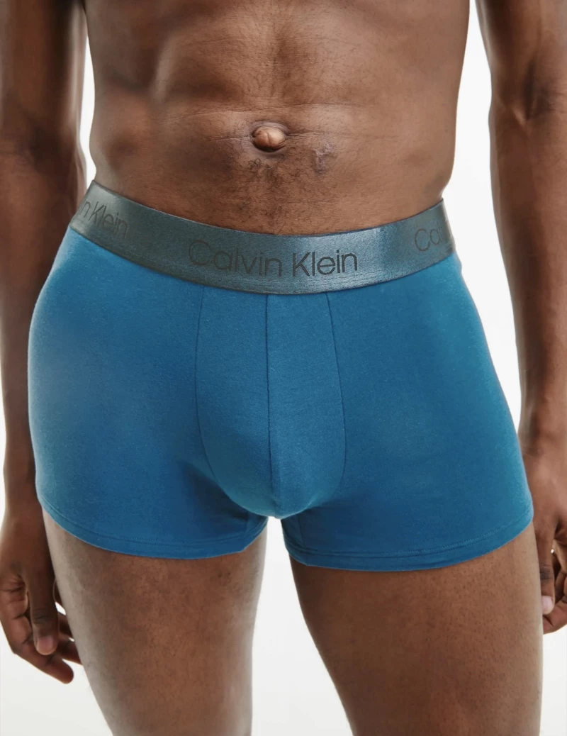 Ανδρικά boxer Calvin Klein - Κόκκινο - Μπλε - Λάστιχο με σχέδιο - 2 pack