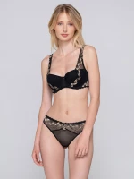 Σουτιέν Balconette Luna Lucy - Μαύρο - Μεγάλο στήθος - Cup D