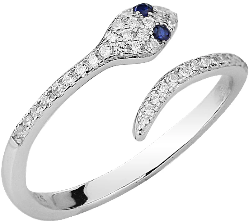 Δαχτυλίδι Blue snake από ασήμι 925º