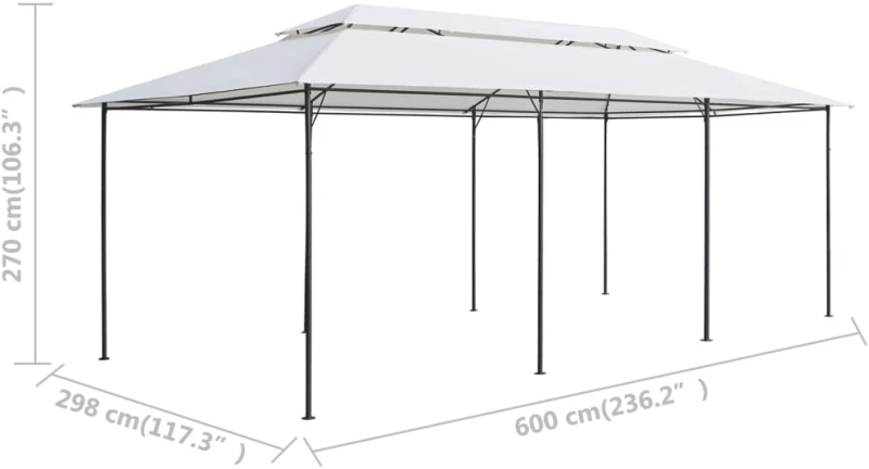 ΚΙΟΣΚΙ ΜΕ ΚΟΥΡΤΙΝΕΣ ΛΕΥΚΟ 600 X 298 X 270 ΕΚ. 180 ΓΡ./Μ² 310073