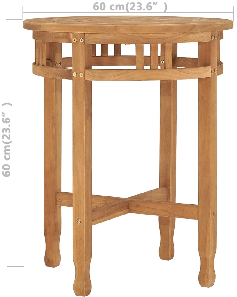 ΤΡΑΠΕΖΙ BISTRO Ø 60 X 60 ΕΚ. ΑΠΟ ΜΑΣΙΦ ΞΥΛΟ TEAK 315463