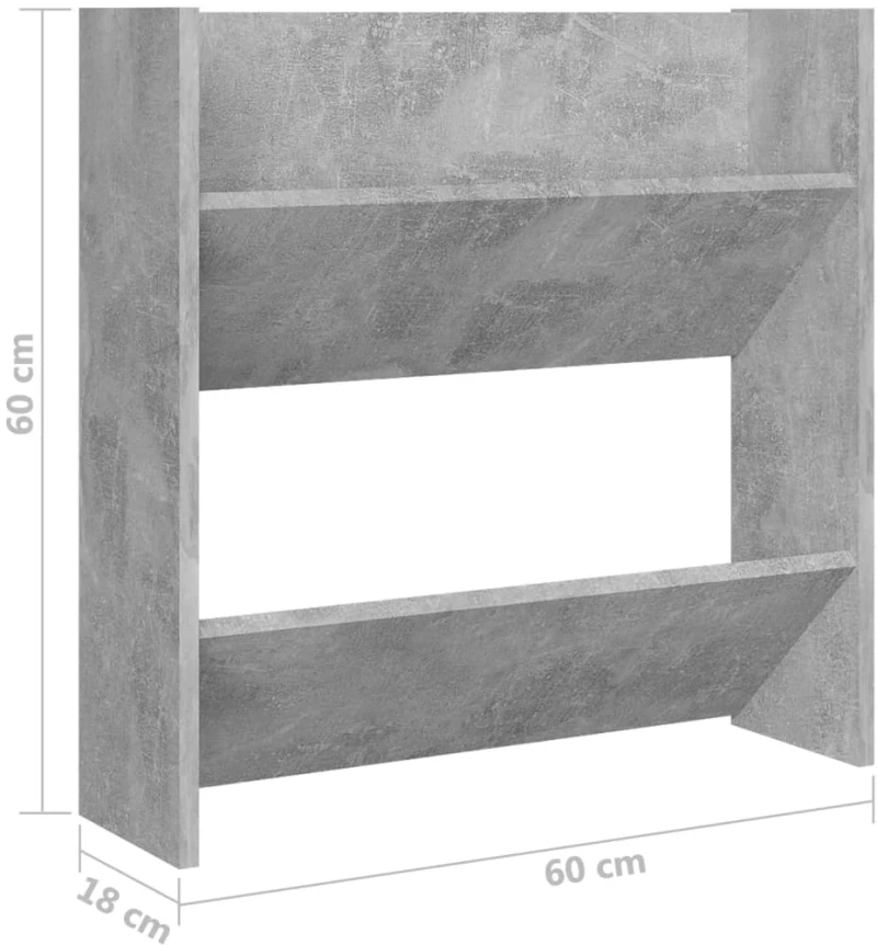 ΠΑΠΟΥΤΣΟΘΗΚΕΣ ΤΟΙΧΟΥ 2 ΤΕΜ. ΓΚΡΙ ΣΚΥΡ. 60X18X60 ΕΚ. ΜΟΡΙΟΣΑΝΙΔΑ 806727