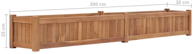 ΖΑΡΝΤΙΝΙΕΡΑ ΥΠΕΡΥΨΩΜΕΝΗ 200 X 30 X 25 ΕΚ. ΑΠΟ ΜΑΣΙΦ ΞΥΛΟ TEAK 48970