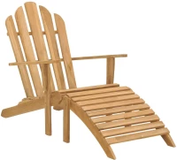 ΚΑΡΕΚΛΑ ADIRONDACK ΜΕ ΥΠΟΠΟΔΙΟ ΑΠΟ ΜΑΣΙΦ ΞΥΛΟ TEAK 316165