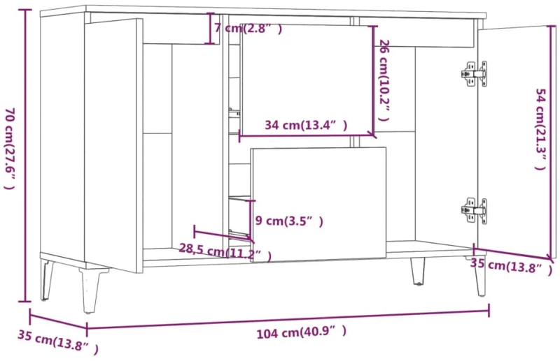 ΜΠΟΥΦΕΣ ΚΑΠΝΙΣΤΗ ΔΡΥΣ 104 X 35 X 70 ΕΚ. ΕΠΕΞΕΡΓΑΣΜΕΝΟ ΞΥΛΟ 815165
