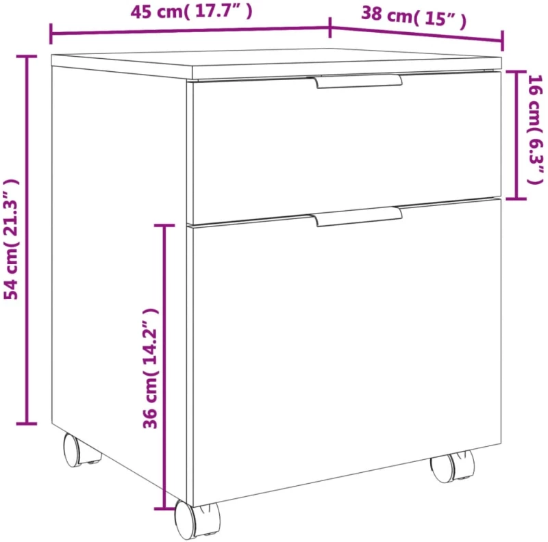 ΑΡΧΕΙΟΘΗΚΗ ΦΟΡΗΤΗ ΚΑΦΕ ΔΡΥΣ 45X38X54 ΕΚ. ΕΠΕΞ. ΞΥΛΟ ΜΕ ΡΟΔΕΣ 817137