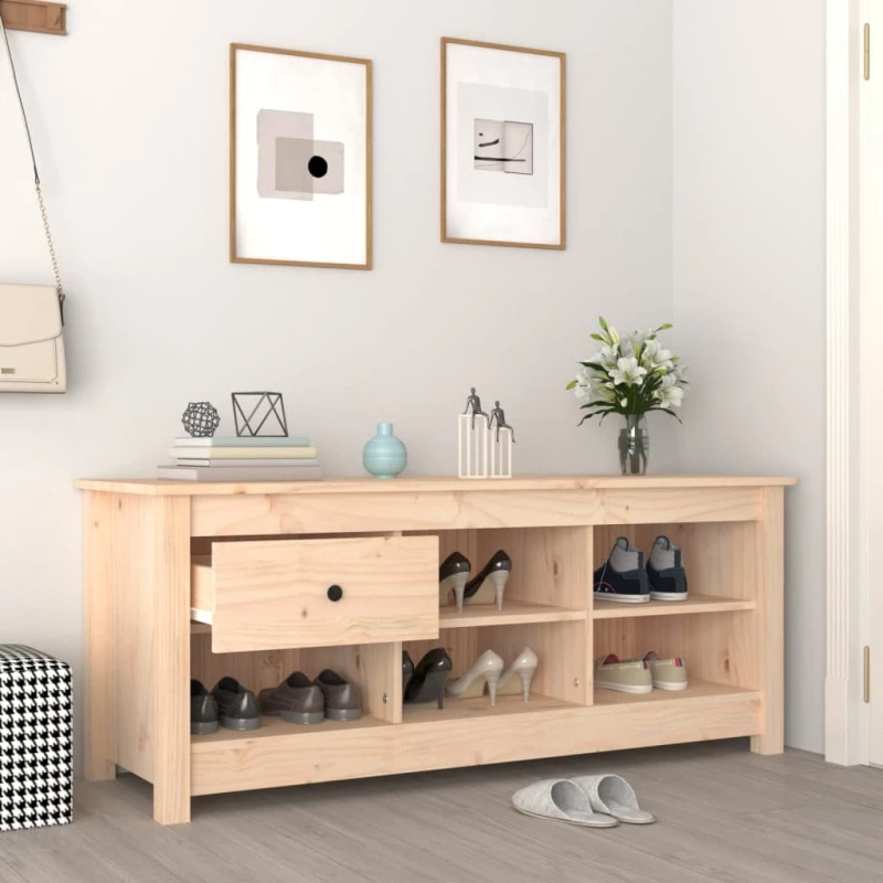 ΠΑΠΟΥΤΣΟΘΗΚΗ 110 X 38 X 45,5 ΕΚ. ΑΠΟ ΜΑΣΙΦ ΞΥΛΟ ΠΕΥΚΟΥ 814594