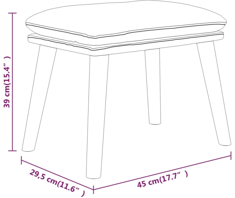 ΥΠΟΠΟΔΙΟ ΜΑΥΡΟ 45 X 29,5 X 39 ΕΚ. ΎΦΑΣΜΑ & ΣΥΝΘΕΤΙΚΟ ΔΕΡΜΑ 341452