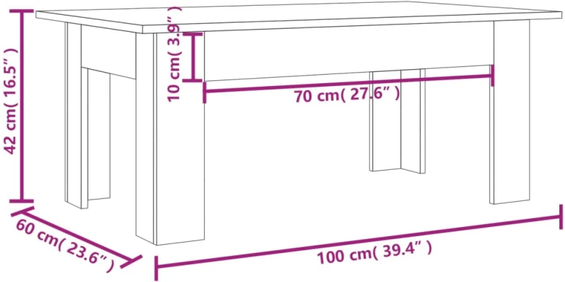 ΤΡΑΠΕΖΑΚΙ ΣΑΛΟΝΙΟΥ ΚΑΠΝΙΣΤΗ ΔΡΥΣ 100X60X42 ΕΚ. ΕΠΕΞΕΡΓΑΣΜ. ΞΥΛΟ 815426