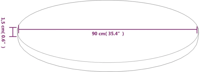 VIDAXL ΤΡΑΠΕΖΙ ΣΤΡΟΓΓΥΛΟ ΣΚ. ΚΑΦΕ Ø90X1,5 ΕΚ. ΕΠΕΞ. ΜΑΣΙΦ ΞΥΛΟ ΔΡΥΣ 342971