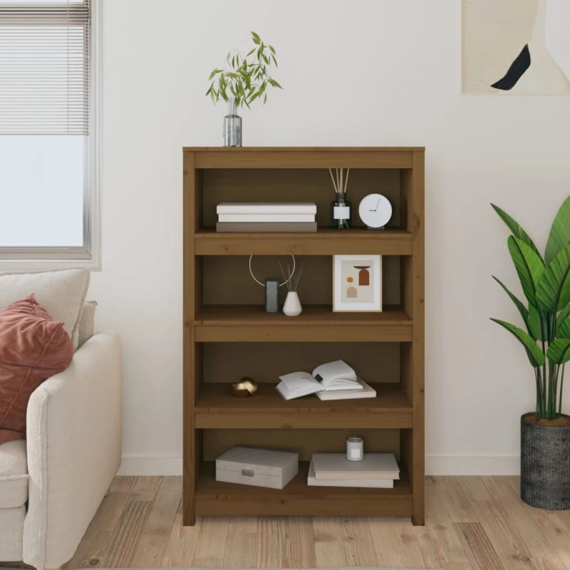 ΒΙΒΛΙΟΘΗΚΗ ΜΕΛΙ 80X35X126 ΕΚ. ΑΠΟ ΜΑΣΙΦ ΞΥΛΟ ΠΕΥΚΟΥ 821687