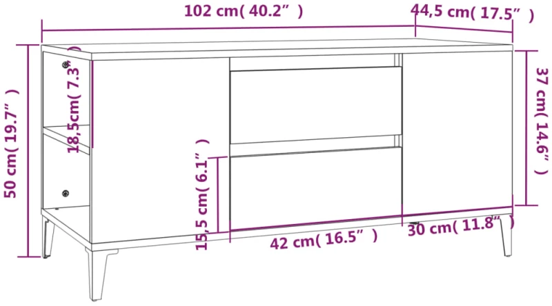 ΈΠΙΠΛΟ ΤΗΛΕΟΡΑΣΗΣ ΓΥΑΛ. ΛΕΥΚΟ 102X44,5X50 ΕΚ.ΕΠΕΞΕΡΓΑΣΜΕΝΟ ΞΥΛΟ 819606