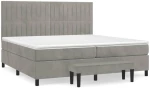 ΚΡΕΒΑΤΙ BOXSPRING ΜΕ ΣΤΡΩΜΑ ΑΝΟΙΧΤΟ ΓΚΡΙ 200X200 ΕΚ. ΒΕΛΟΥΔΙΝΟ 3137983