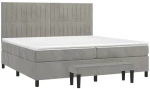 ΚΡΕΒΑΤΙ BOXSPRING ΜΕ ΣΤΡΩΜΑ ΑΝΟΙΧΤΟ ΓΚΡΙ 200X200 ΕΚ. ΒΕΛΟΥΔΙΝΟ 3137983