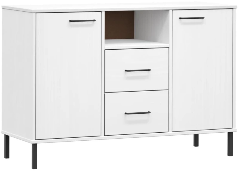 ΝΤΟΥΛΑΠΙ «OSLO» ΜΕ ΜΕΤ. ΠΟΔΙΑ ΛΕΥΚΟ 113X40X77 ΕΚ. ΜΑΣΙΦ ΞΥΛΟ 351020