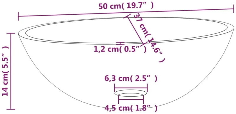 ΝΙΠΤΗΡΑΣ ΜΑΥΡΟΣ 50X37X14 ΕΚ. ΓΥΑΛΙΝΟΣ 345249