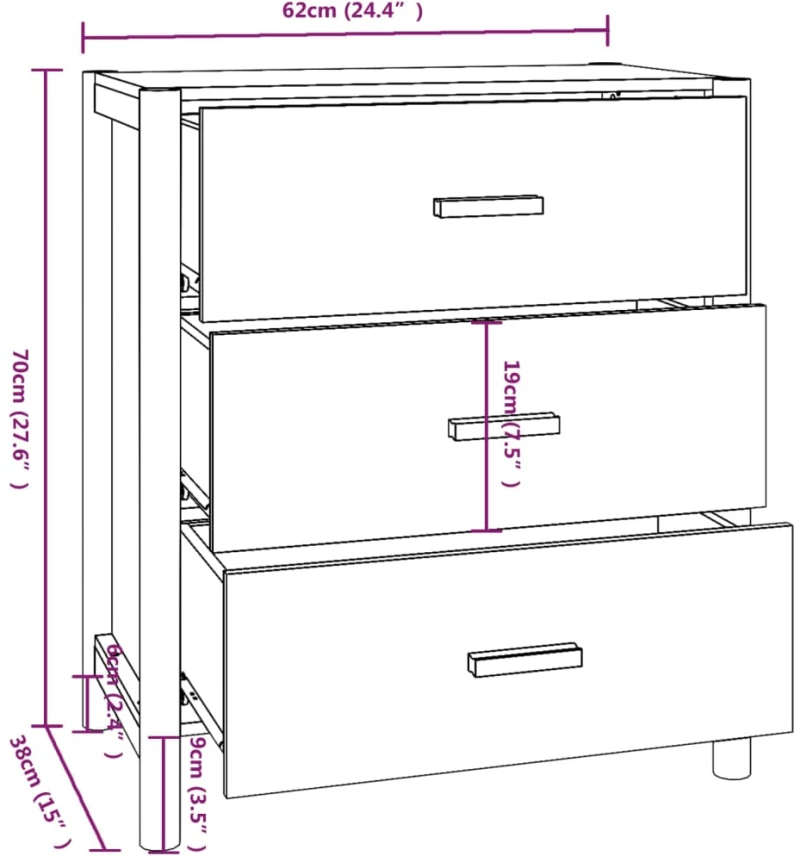 ΝΤΟΥΛΑΠΙ ΛΕΥΚΟ 62 X 38 X 70 ΕΚ. ΑΠΟ ΕΠΕΞΕΡΓΑΣΜΕΝΟ ΞΥΛΟ 345672