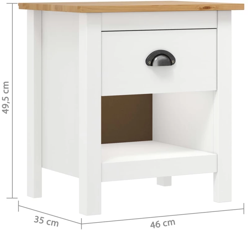 ΚΟΜΟΔΙΝΑ HILL RANGE 2 ΤΕΜ. 46 X 35 X 49,5 ΕΚ. ΜΑΣΙΦ ΞΥΛΟ ΠΕΥΚΟΥ 288970