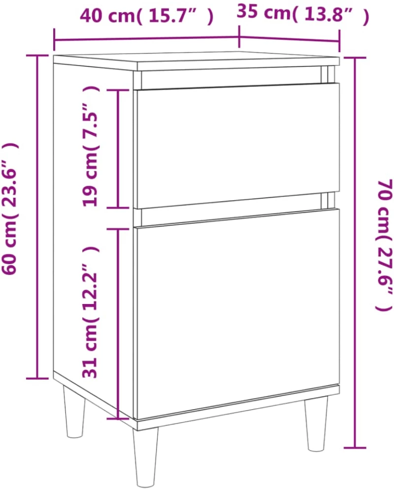 ΚΟΜΟΔΙΝΑ 2 ΤΕΜ. ΓΚΡΙ ΣΚΥΡΟΔΕΜΑΤΟΣ 40X35X70 ΕΚ. 819701
