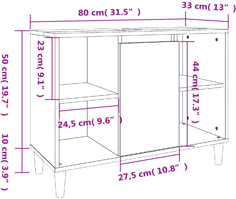 ΝΤΟΥΛΑΠΙ ΝΙΠΤΗΡΑ ΓΚΡΙ SONOMA 80 X 33 X 60ΕΚ. ΕΠΕΞΕΡΓΑΣΜΕΝΟ ΞΥΛΟ 821290