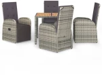 ΣΕΤ ΤΡΑΠΕΖΑΡΙΑΣ ΚΗΠΟΥ 5 ΤΕΜ. ΓΚΡΙ ΣΥΝΘ. ΡΑΤΑΝ ΜΕ ΜΑΞΙΛΑΡΙΑ 3157584