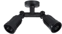 GloboStar® GRASEDO 61616 Βάση Κήπου με 2 Ντουί E27 για Λάμπες Σποτ PAR38 - Αδιάβροχη IP67 - Υψηλής Αντοχής ABS - VDE Certified - Μ40 x Π9.5 x Υ22cm - Μαύρο - 5 Years Warranty